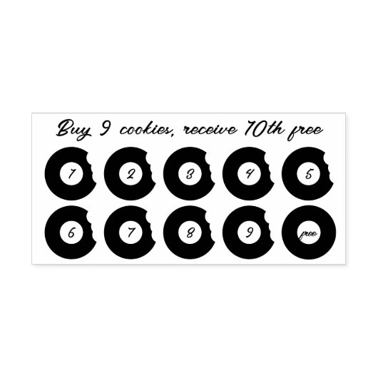 Pastry Cookies Donuts Punch Bakery Loyalty Rubberstempel (Afrduk)