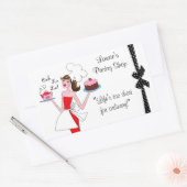 Pastry Diva-stickers Rechthoekige Sticker (Envelop)