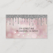 Pastry Knife | Achtergrond Bokeh Glitter Visitekaartje (Achterkant)