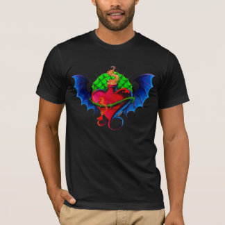 Pasyko-Daizie Dragon Wing Heart Heren t-shirt