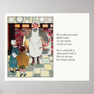 Pat-a-cake, pat-a-cake, man van Baker Poster