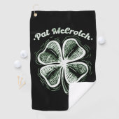 Pat McCrotch Geluk van de Ierse St Patricks Dag Golfhanddoek (Insitu)