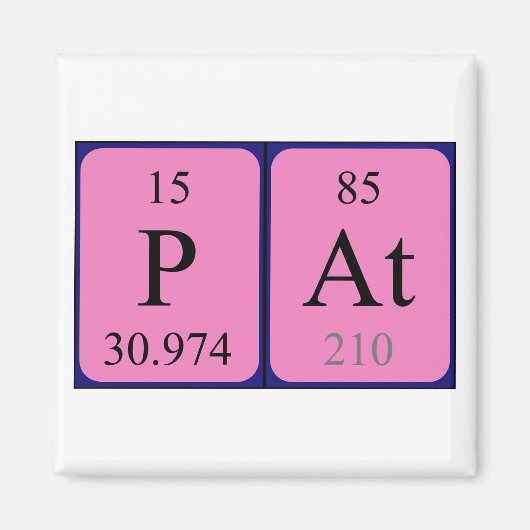 Pat periodieke lijstnaam magnet magneet (Voorkant)