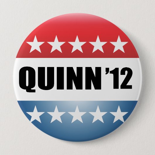 PAT QUINN RONDE BUTTON 4,0 CM (Voorkant)