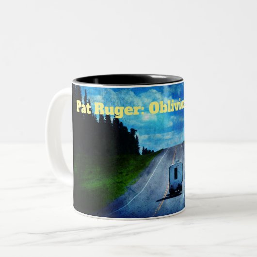 Pat Ruger: Mok Oblivion Highway Coffee (Voorkant links)
