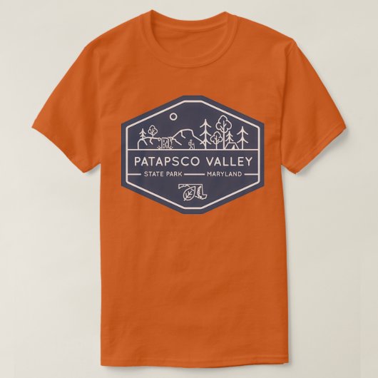 Patapsco Valley State Park Blue Badge T-shirt (Design voorkant)