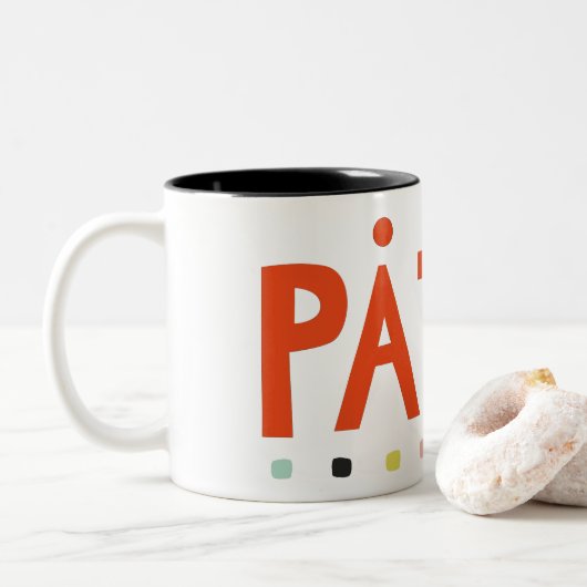 Påtår Mug à café à deux tons (Avec donut)