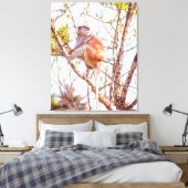 Patas is omhoog een structuur canvas afdruk (Insitu (Slaapkamer))