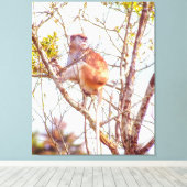 Patas is omhoog een structuur canvas afdruk (Insitu (Houten vloer))