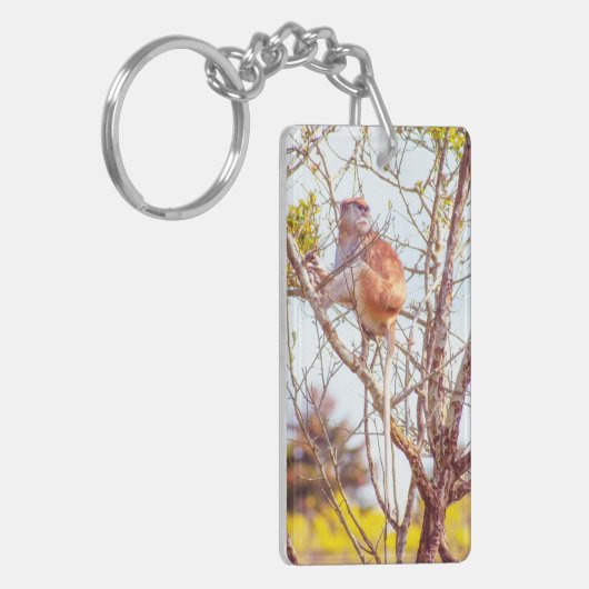 Patas is omhoog een structuur sleutelhanger (Voorkant Links)