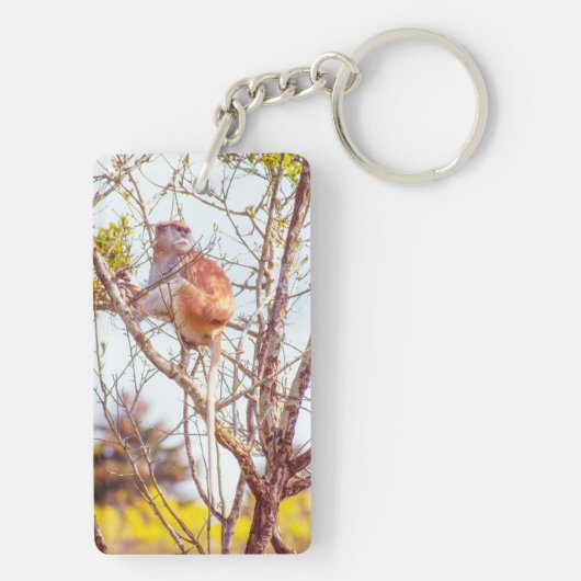 Patas is omhoog een structuur sleutelhanger (achterkant)