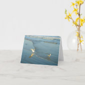 Patauger les cartes vierges de note de mouettes (Fleur jaune)