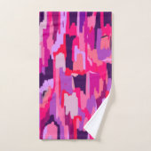 Patch Berry : Rouge et rose Abstrait (Serviette à main)