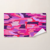 Patch Berry : Rouge et rose Abstrait (Serviette à main)