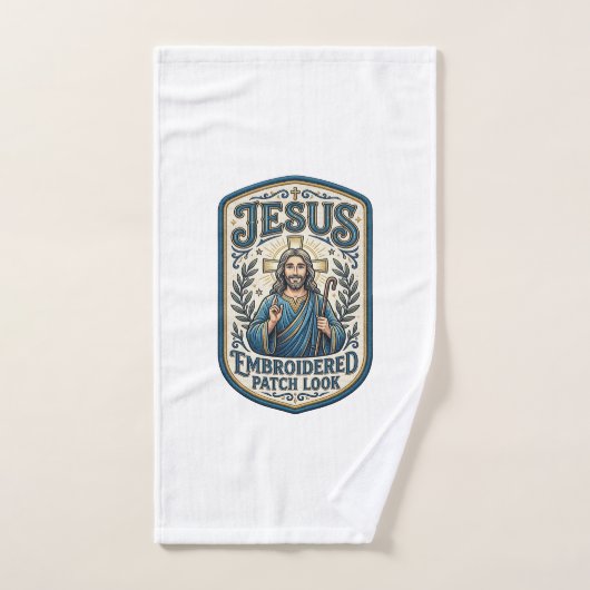 Patch brodé Jésus Regardez Patch brodé Jésus (Serviette à main)