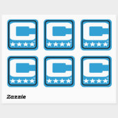 Patch Champion - Autocollant bleu CAR (Feuille)