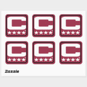 Patch Champion - Autocollant rouge AZ (Feuille)