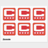 Patch Champion - Autocollant rouge TB (Feuille)