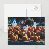 Patch citrouille avec Ghosts - Carte postale (Devant / Derrière)