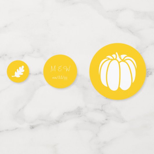 Patch citrouille dans Confetti table Jaune (Derrière)