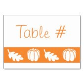 Patch citrouille dans la carte de table orange (Dos)