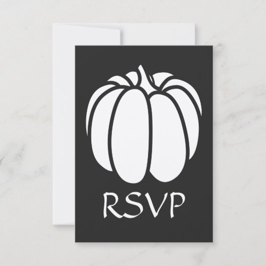 Patch citrouille dans la carte RSVP noire (Devant)
