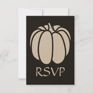 Patch citrouille dans la carte RSVP noire
