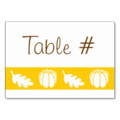 Patch citrouille dans la carte table jaune (Dos)