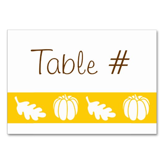 Patch citrouille dans la carte table jaune (Devant)