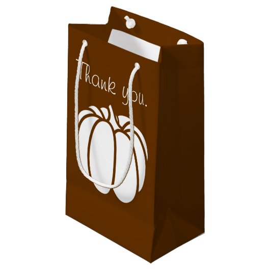 Patch citrouille dans le sac cadeau au chocolat (Devant Angle)