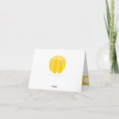 Patch Citrouille en Carte de remerciements jaune (Dos)