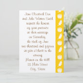 Patch citrouille en Faire-part de mariage jaune (Debout devant)