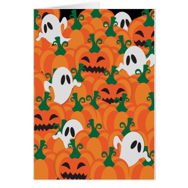Patch Citrouille Haunted Halloween Ghosts (Devant)