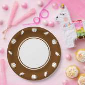 Patch de citrouille sur assiette en papier chocola (Fête)