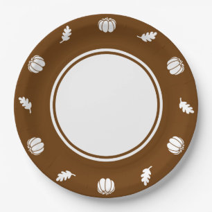 Patch de citrouille sur assiette en papier chocola