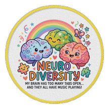 Patch de repassage drôle sur la neurodiversité
