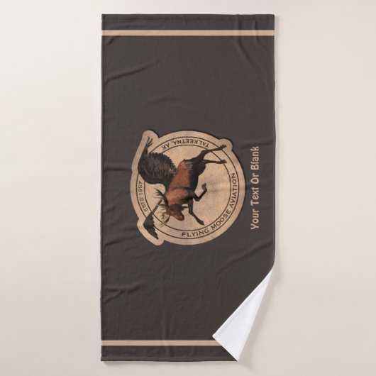 Patch Flying Moose Aviation (Serviette de bain)