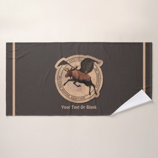 Patch Flying Moose Aviation (Serviette de bain)