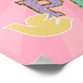 Patch Letter Verjaardagsfeest Preppy Hippie Welkom Poster (Hoek)