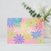 Patch Letter Verjaardagsfeest Retro Preppy Bedankt Kaart (Staand voorkant)