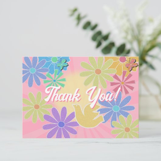 Patch Letter Verjaardagsfeest Retro Preppy Bedankt Kaart (Staand voorkant)