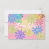 Patch Letter Verjaardagsfeest Retro Preppy Dank u Kaart (Voorkant)