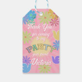 Patch Letter Verjaardagsfeestje Retro Preppy Hippi Cadeaulabel (Achterkant)