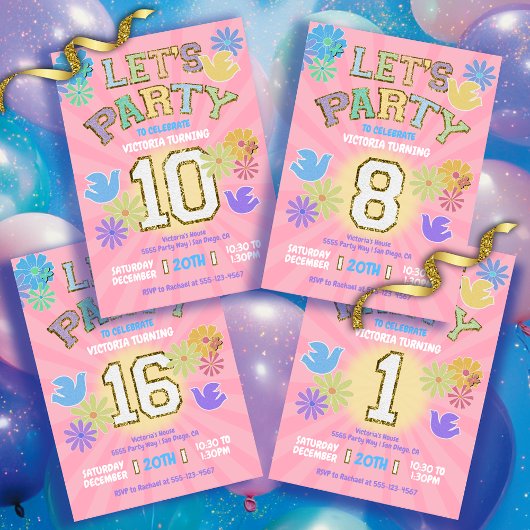 Patch Letter Verjaardagsfeestje Retro Preppy Hippi Kaart