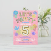 Patch Letter Verjaardagsfeestje Retro Preppy Hippi Kaart (Staand voorkant)