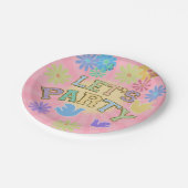 Patch Letter Verjaardagsfeestje Retro Preppy Hippi Papieren Bordje (Gekanteld)