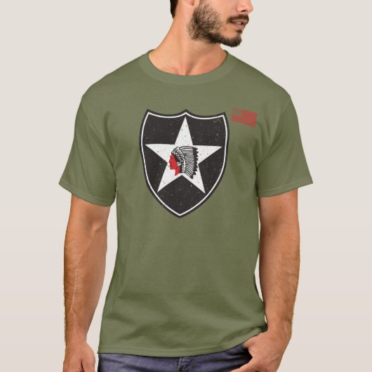 Patch noodlijdend 2e Infanteriedivisie T-shirt (Voorkant)