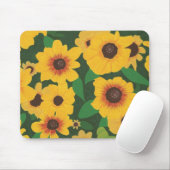 Patch of Yellow Sunflower Schilderen op muismatten (Met muis)