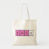 Patch periodieke table name canvas tas (Voorkant)