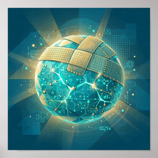 Patch Planet — AI-beveiligingspatch-kunstposter Poster (Voorkant)